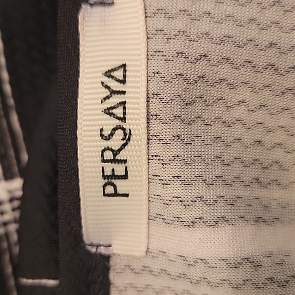 Persaya Black and White Windowpane Print Dress Size M Jrs. - Picture 6 of 7